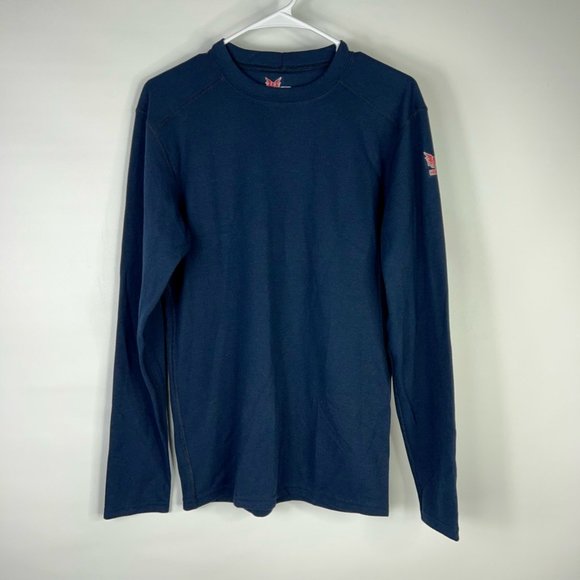 Drifire Mens Hrc 2 Activewear Long Sleeve Top Blue Crew Flame Resistant S New